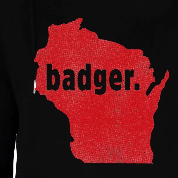 Wisconsin State Nickname Badger Womens Funnel Neck Pullover Hood