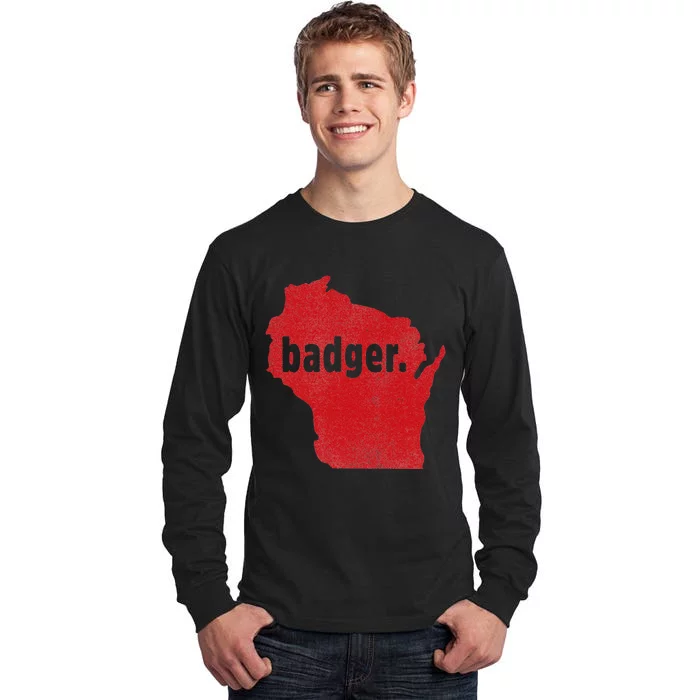 Wisconsin State Nickname Badger Tall Long Sleeve T-Shirt