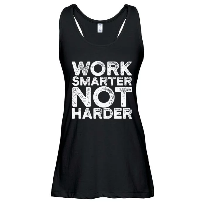 Work Smarter Not Harder Motivational Apparel Ladies Essential Flowy Tank