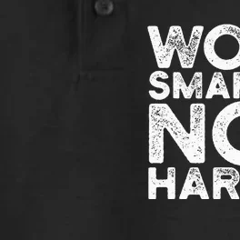 Work Smarter Not Harder Motivational Apparel Dry Zone Grid Performance Polo