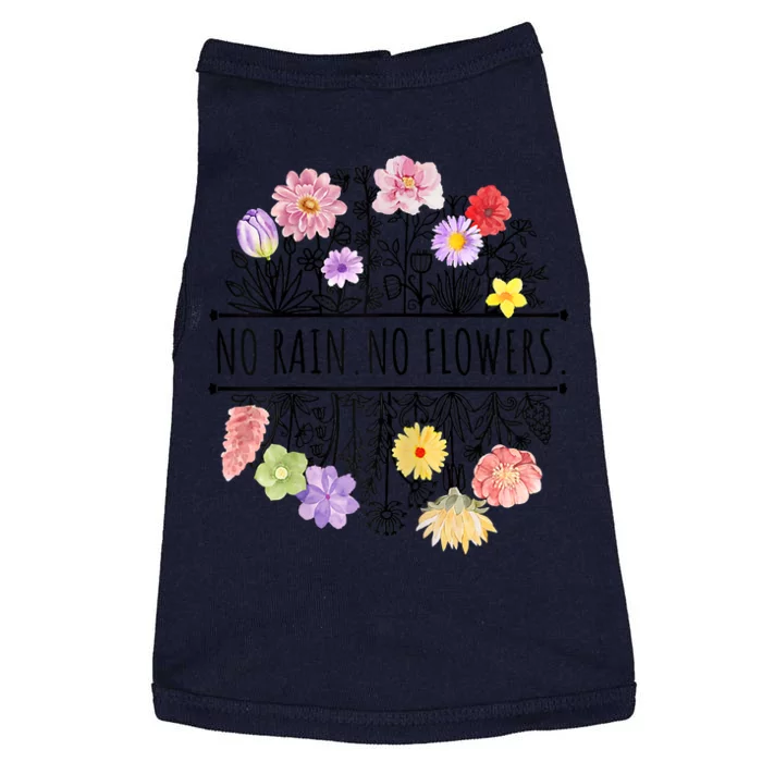 Womens Spring No Rain No Flowers Doggie Tank