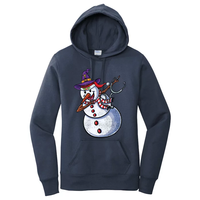 Witch Snow Nurse Vintage Gift Women's Pullover Hoodie