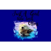 Watercolor Sea Otter Great Gift Who Loves Otters Gift Bumper Sticker