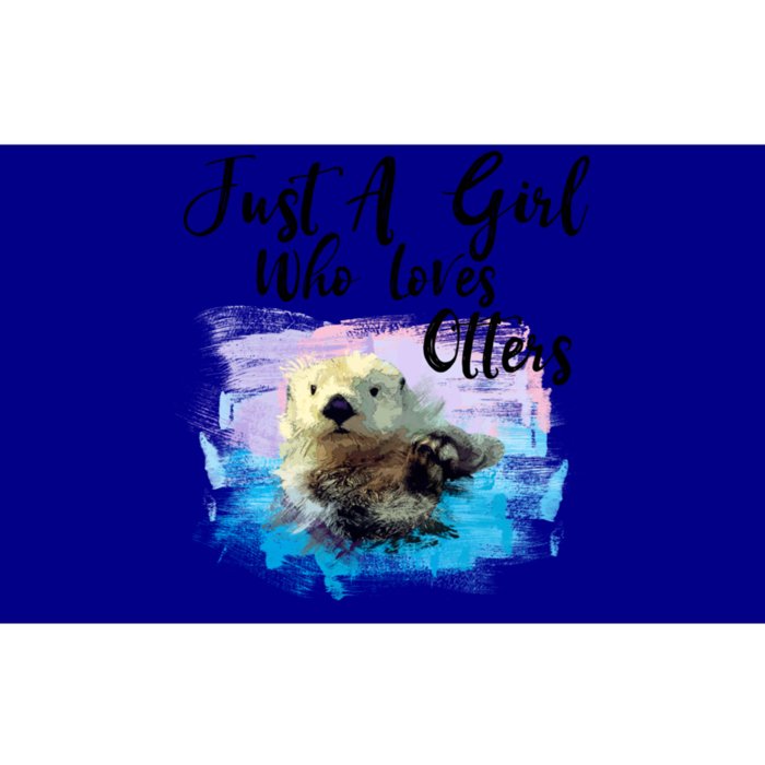 Watercolor Sea Otter Great Gift Who Loves Otters Gift Bumper Sticker