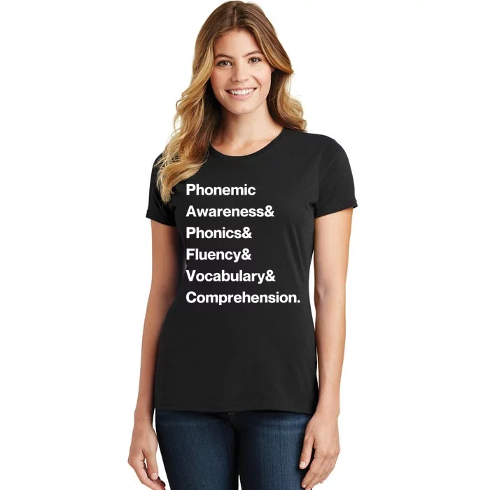 Womens Science Of Reading Teacher Structured Literacy Women's T-Shirt