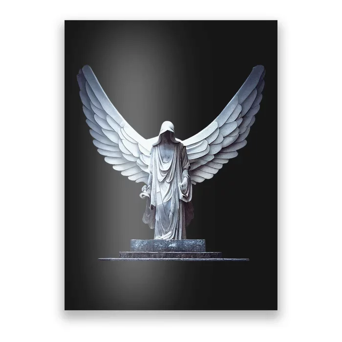 White Statue Of An Angel Of Death In A Greek Temple Poster