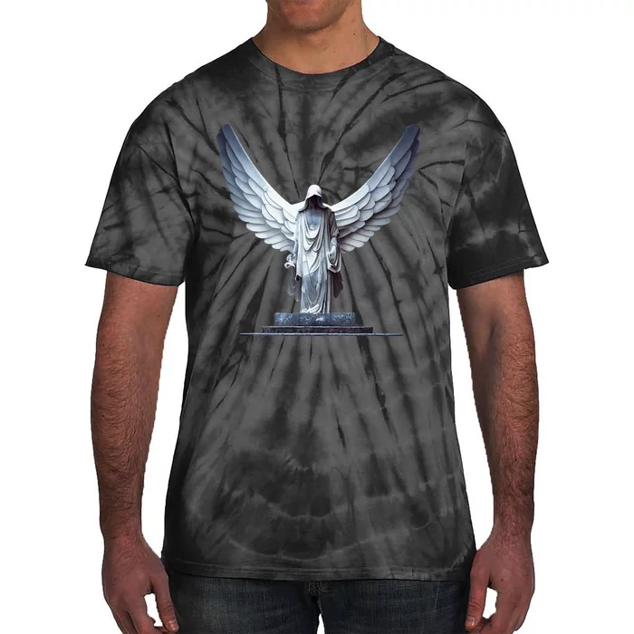 White Statue Of An Angel Of Death In A Greek Temple Tie-Dye T-Shirt