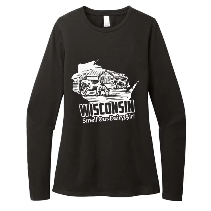 Wisconsin Smell Our Dairy Air Funny Wisconsin Womens CVC Long Sleeve Shirt