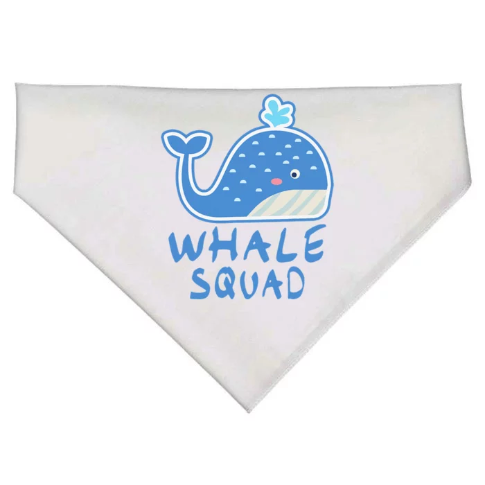 Whale Squad Ocean Love Gift USA-Made Doggie Bandana