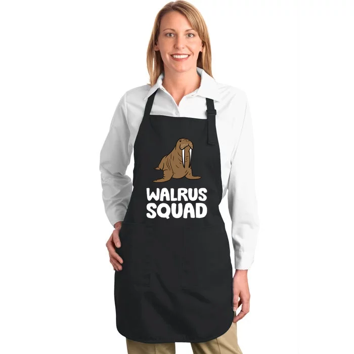 Walrus Squad Ocean Animal Funny Walrus Squad Premium Full-Length Apron With Pocket