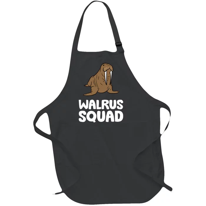 Walrus Squad Ocean Animal Funny Walrus Squad Premium Full-Length Apron With Pocket