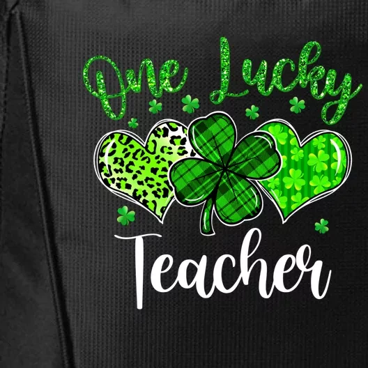 Wo Shamrock One Lucky Teacher St Patrick's Day School Gift City Backpack