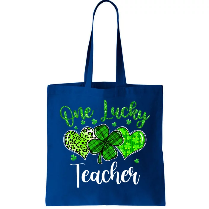 Wo Shamrock One Lucky Teacher St Patrick's Day School Gift Tote Bag