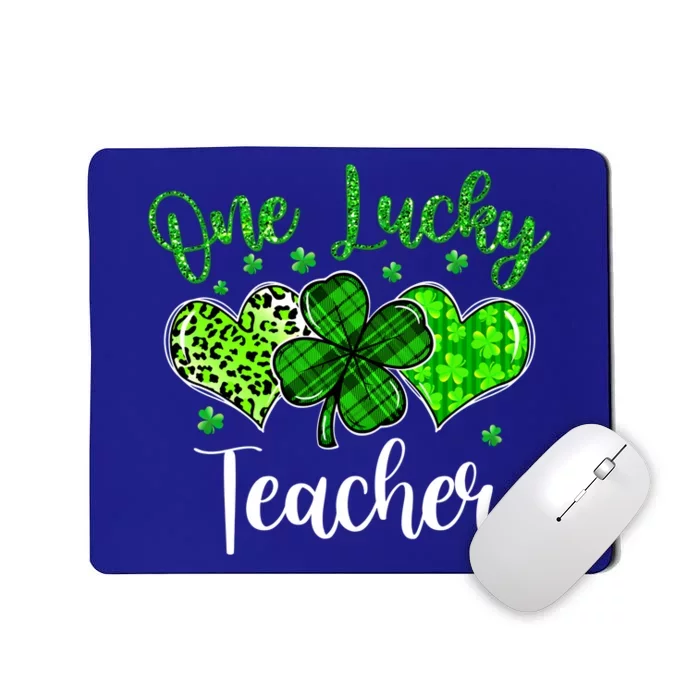 Wo Shamrock One Lucky Teacher St Patrick's Day School Gift Mousepad