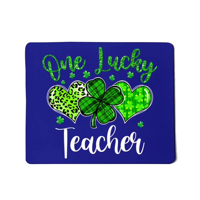 Wo Shamrock One Lucky Teacher St Patrick's Day School Gift Mousepad