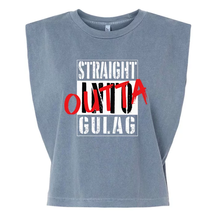 Warzone Straight Outta Gulag Duty Call Gamer Gift Garment-Dyed Women's Muscle Tee