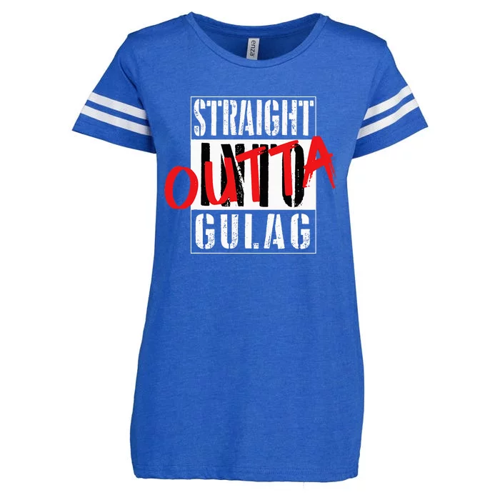 Warzone Straight Outta Gulag Duty Call Gamer Gift Enza Ladies Jersey Football T-Shirt