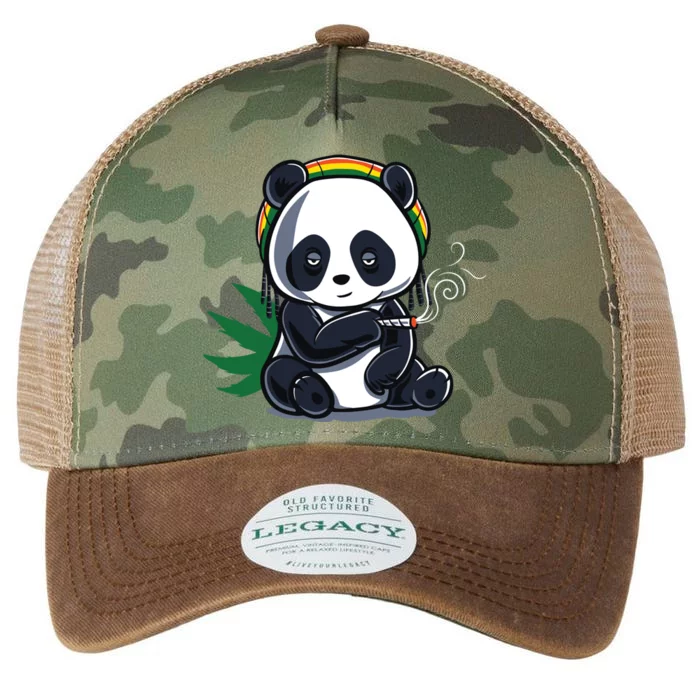 Weed Smoking Panda Gift Marijuana Cannabis Thc Stoner Gift Legacy Tie Dye Trucker Hat