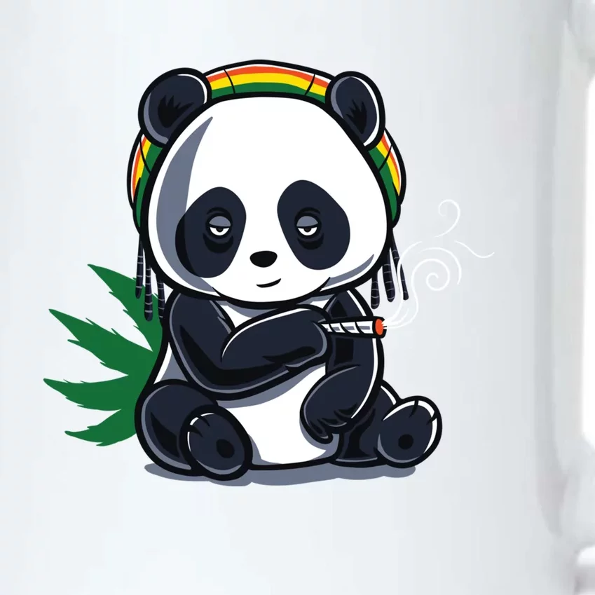 Weed Smoking Panda Gift Marijuana Cannabis Thc Stoner Gift Black Color Changing Mug