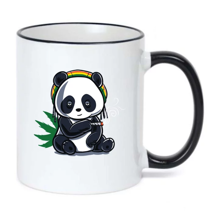 Weed Smoking Panda Gift Marijuana Cannabis Thc Stoner Gift Black Color Changing Mug