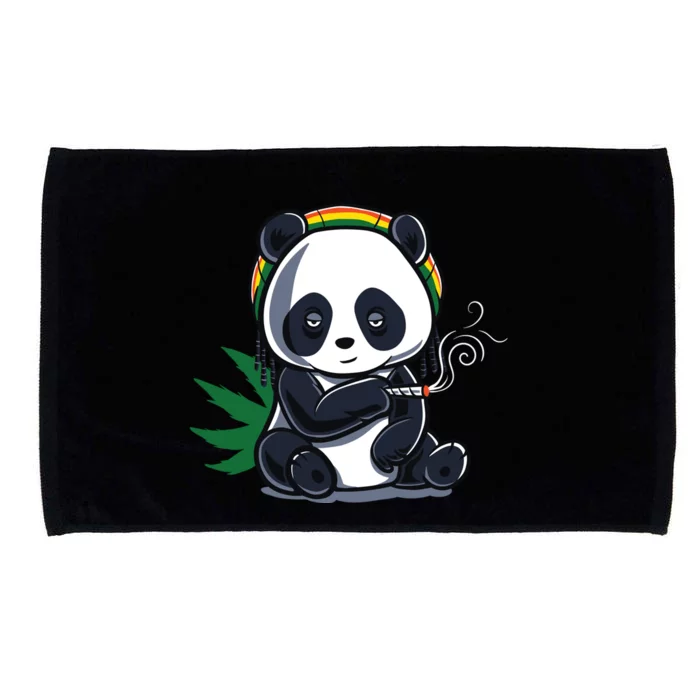 Weed Smoking Panda Gift Marijuana Cannabis Thc Stoner Gift Microfiber Hand Towel