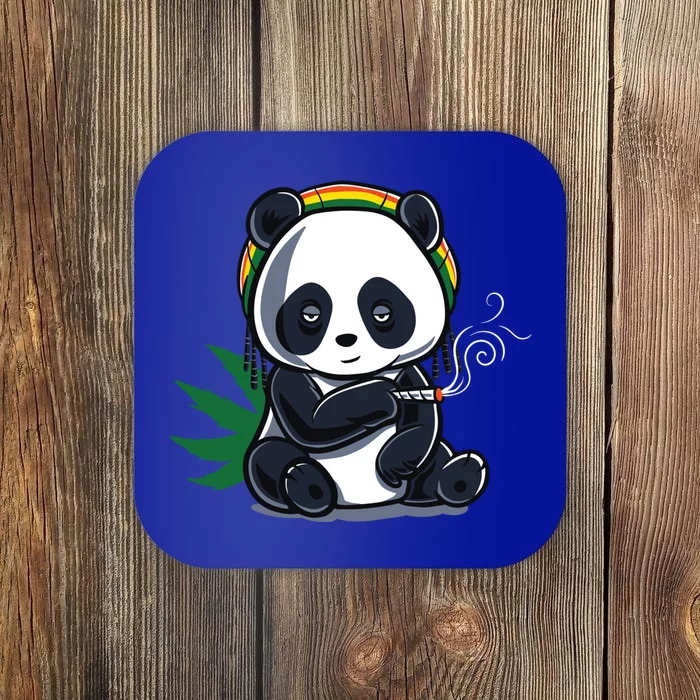 Weed Smoking Panda Gift Marijuana Cannabis Thc Stoner Gift Coaster