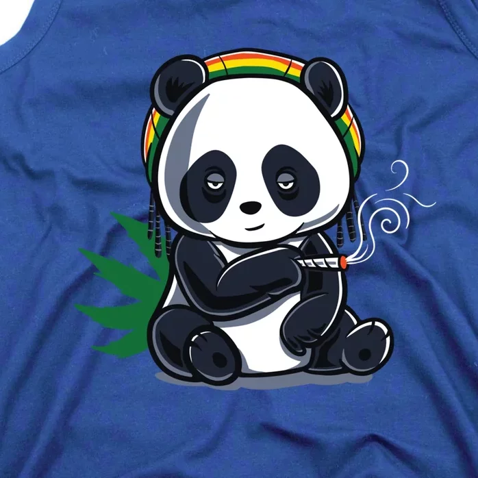 Weed Smoking Panda Gift Marijuana Cannabis Thc Stoner Gift Tank Top