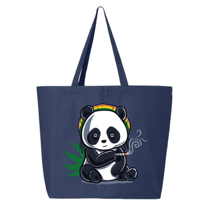 Weed Smoking Panda Gift Marijuana Cannabis Thc Stoner Gift 25L Jumbo Tote