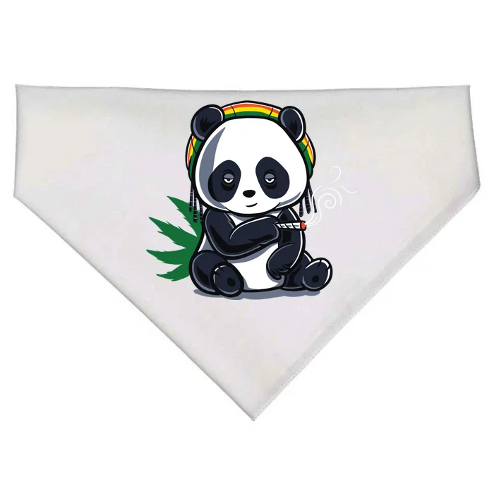 Weed Smoking Panda Gift Marijuana Cannabis Thc Stoner Gift USA-Made Doggie Bandana