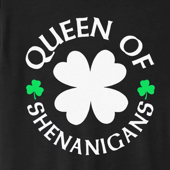 Womens St Patricks Day Queen Of Shenanigans ChromaSoft Performance T-Shirt