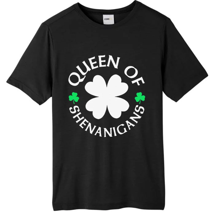 Womens St Patricks Day Queen Of Shenanigans ChromaSoft Performance T-Shirt