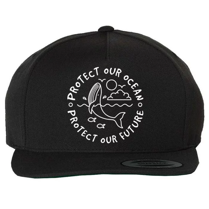 Whale Shark Protect Ocean Protect Our Future Gift Wool Snapback Cap