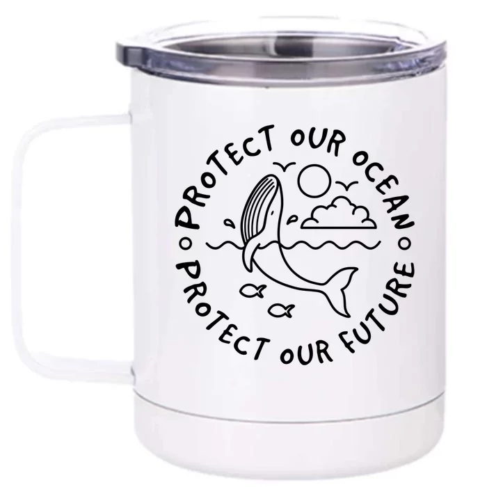 Whale Shark Protect Ocean Protect Our Future Gift Front & Back 12oz Stainless Steel Tumbler Cup