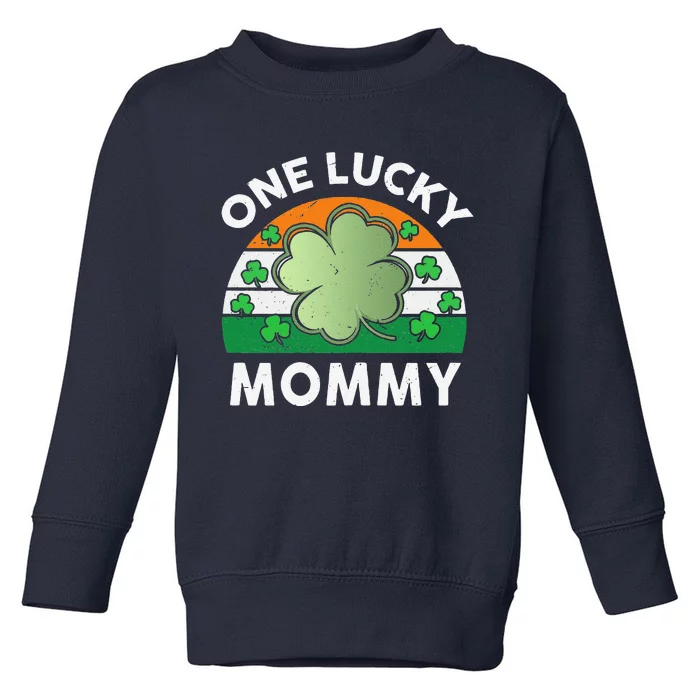 Womens St Patricks Day Outfit Mama One Lucky Mommy Shamrock Toddler Sweatshirt