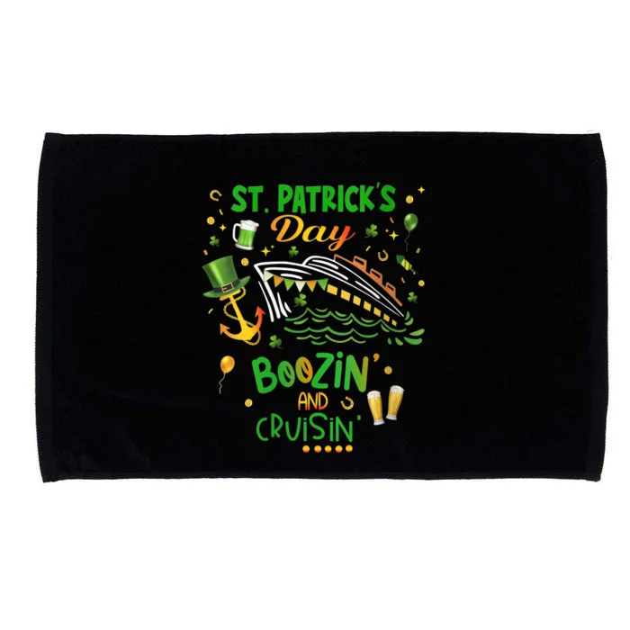 Wo St Patricks Day Cruise Matching Cruising Boozing Drinking V-Neck Microfiber Hand Towel