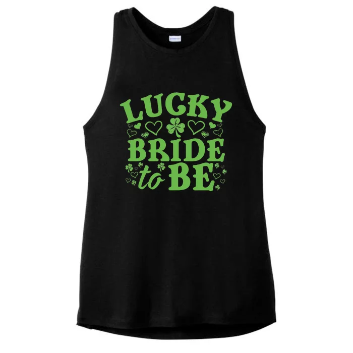 Womens St. Patrick's Day Green Shamrock Heart Wedding Gift Ladies Tri-Blend Wicking Tank