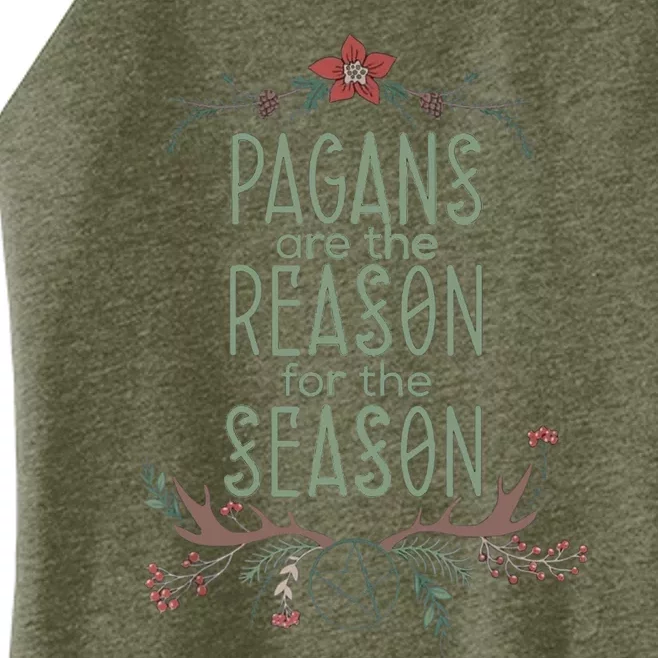 Winter Solstice Pagans Are The Reason For The Season Yule Women’s Perfect Tri Rocker Tank