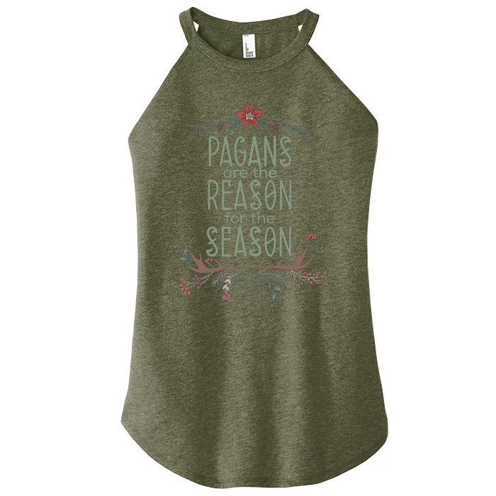 Winter Solstice Pagans Are The Reason For The Season Yule Women’s Perfect Tri Rocker Tank