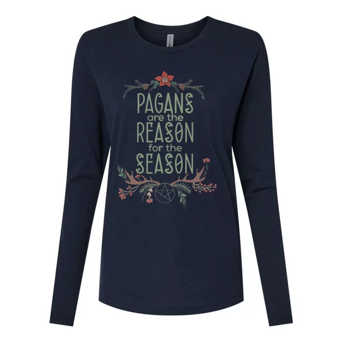 Winter Solstice Pagans Are The Reason For The Season Yule Womens Cotton Relaxed Long Sleeve T-Shirt