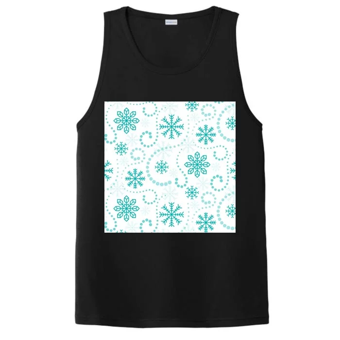 Winter Snowflakes Pattern Performance Tank