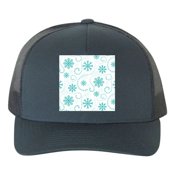 Winter Snowflakes Pattern Yupoong Adult 5-Panel Trucker Hat