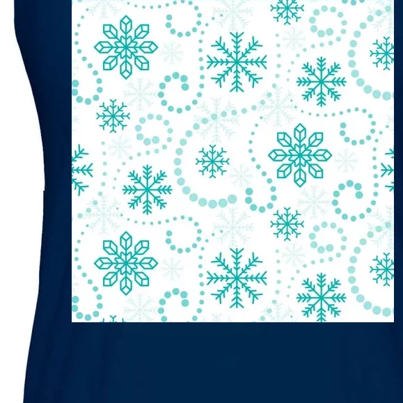 Winter Snowflakes Pattern Ladies Essential Flowy Tank