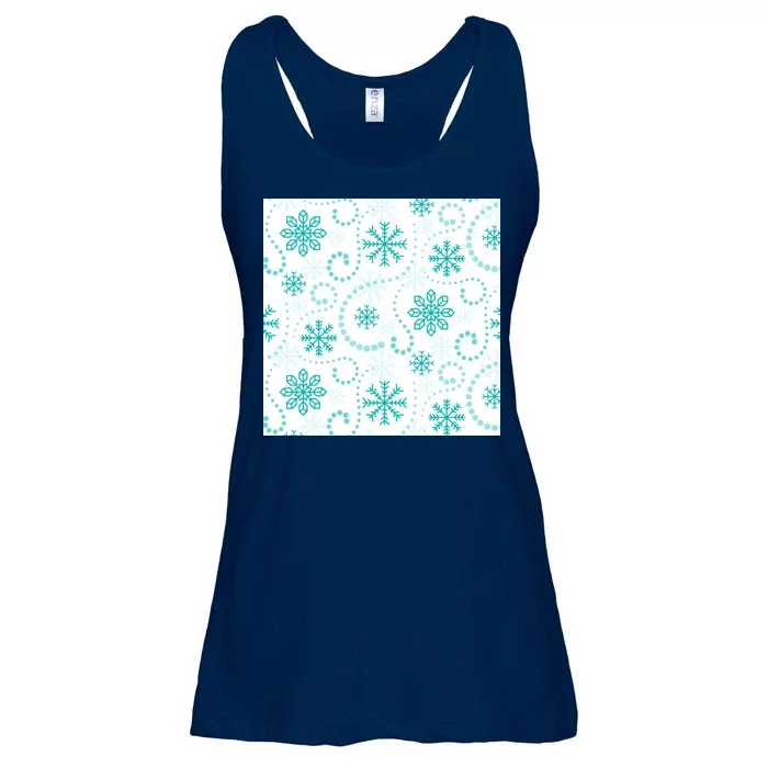 Winter Snowflakes Pattern Ladies Essential Flowy Tank