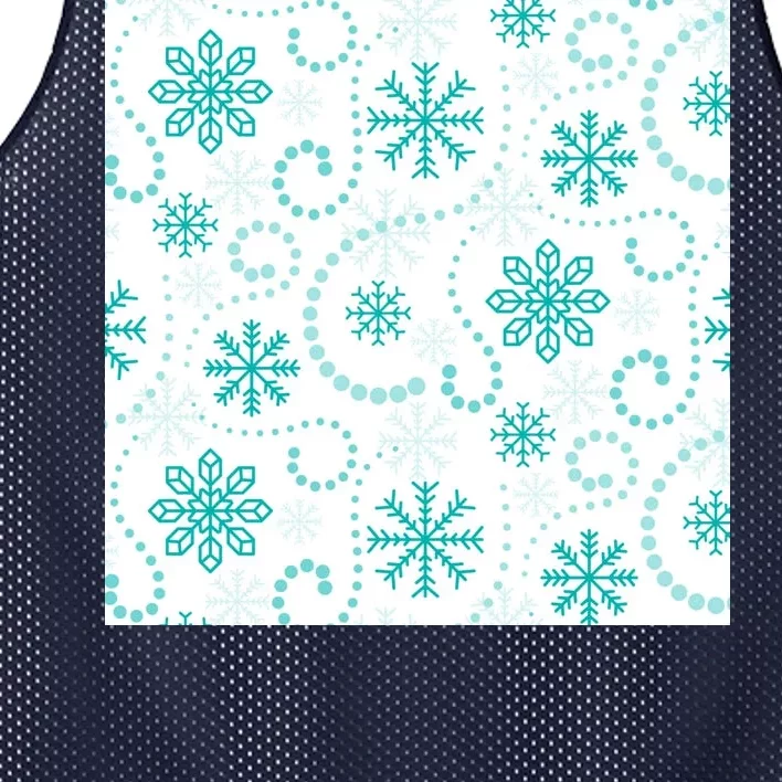 Winter Snowflakes Pattern Mesh Reversible Basketball Jersey Tank