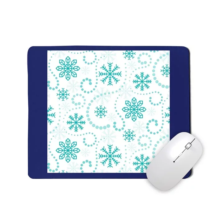 Winter Snowflakes Pattern Mousepad