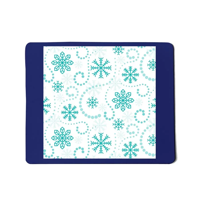 Winter Snowflakes Pattern Mousepad