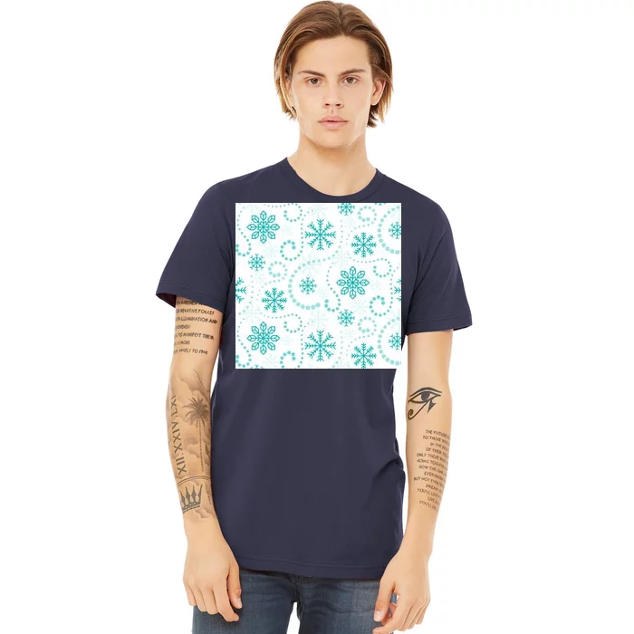 Winter Snowflakes Pattern Premium T-Shirt