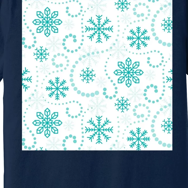 Winter Snowflakes Pattern Premium T-Shirt