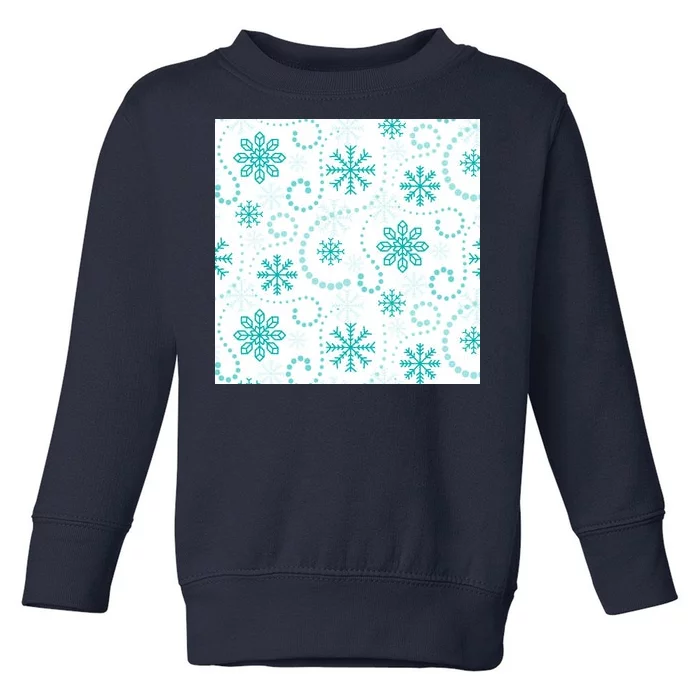 Winter Snowflakes Pattern Toddler Sweatshirt