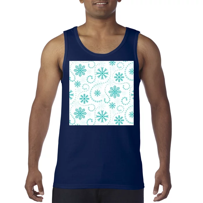 Winter Snowflakes Pattern Tank Top